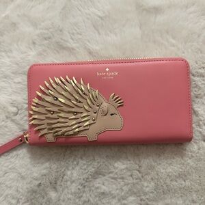 Kate Spade Baja Bound Porcupine Applique Leather Wallet